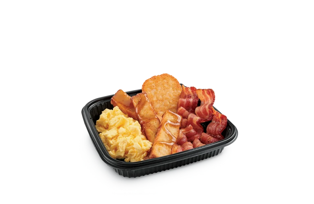 3pc Classic French Toast Sticks Platter Bacon